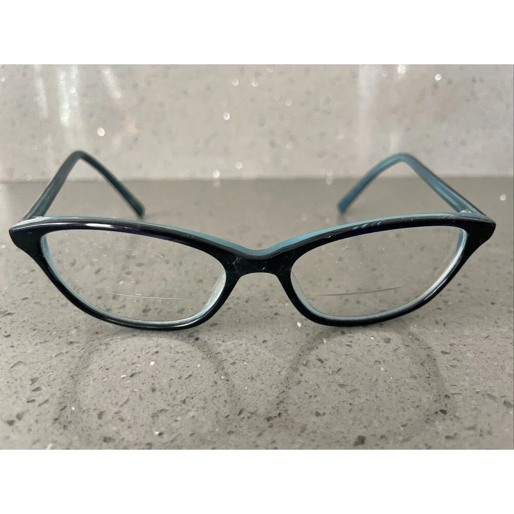 Alice & Frank AF301 Blue Black Cateye Womens Eyeglasses Frames ONLY 56-16-140